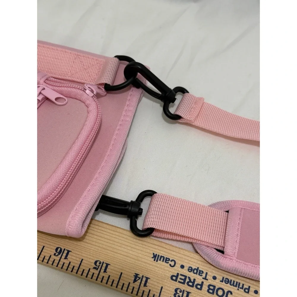 Water Bottle Carry Bag Sleeve Holder with‎ Strap and Phone Pockets & Cards Pink